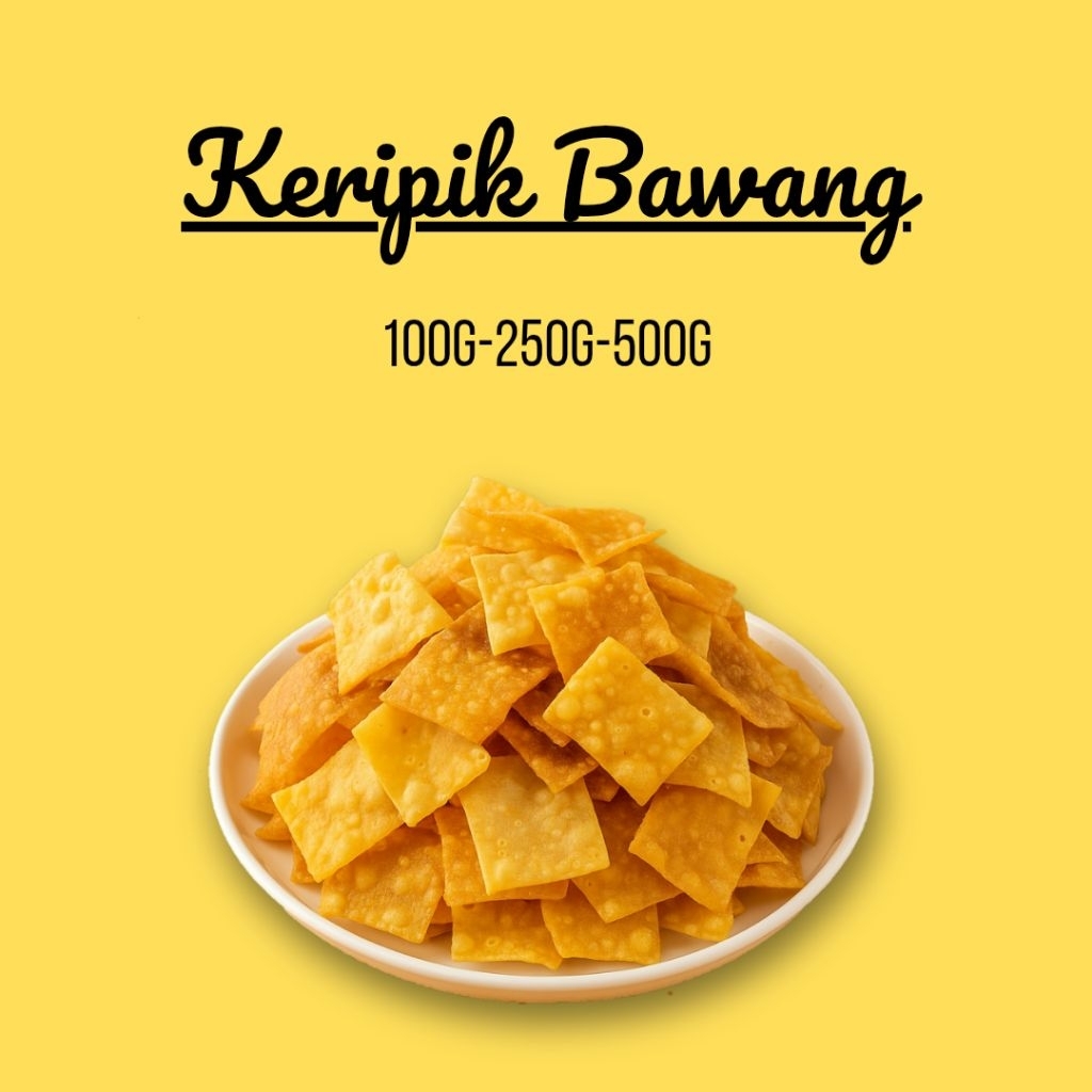 

[COD]Keripik Pangsit/Keripik Bawang Kriuk Renyah Cemilan Buat Waktu Santai