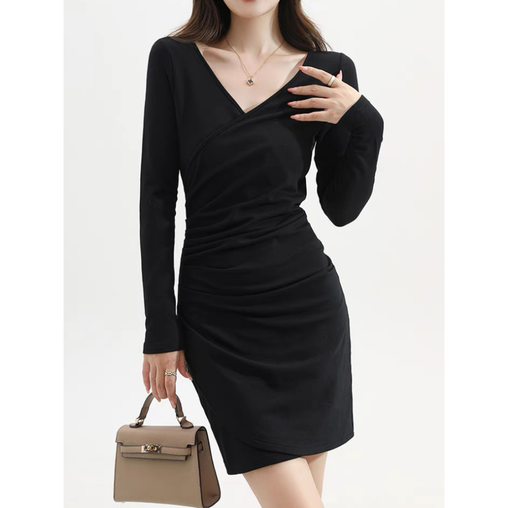 hot deals dress hitam mini formal black bodycon wanita party cantik pantai big size dress prom