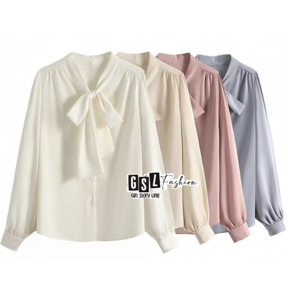 Alysa blus wanita - blouse size - Baju kerja wanita - blouse korean style - Atasan wainta - kemeja p