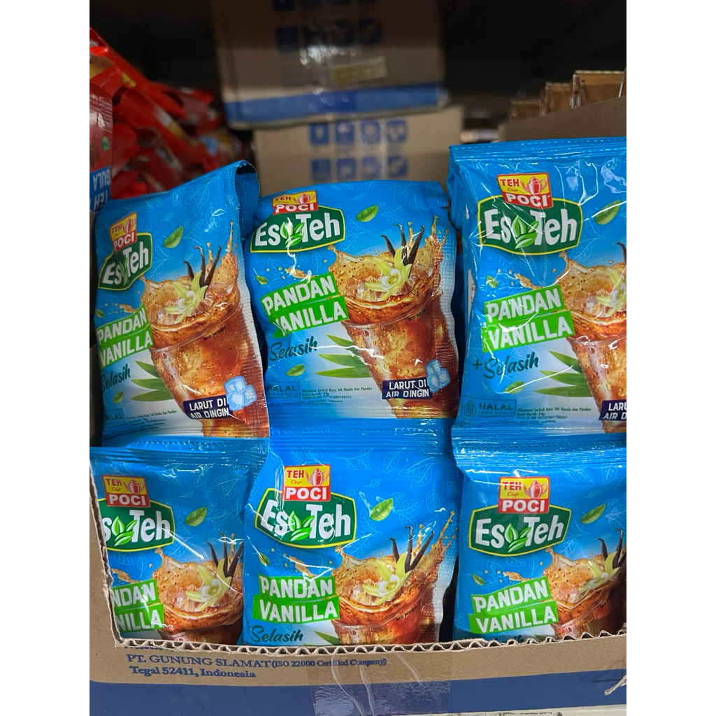 

es teh pandan vanila TEH POCI (1 renteng=10pcs)