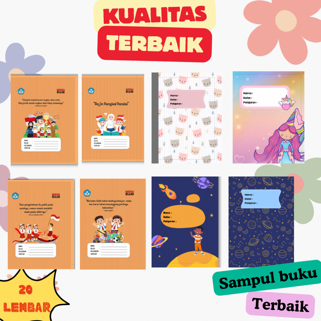 

Sampul Buku Coklat Karakter / sampul aestetik (ISI 20 LEMBAR) Karakter Sekolah/ sampul buku fancy