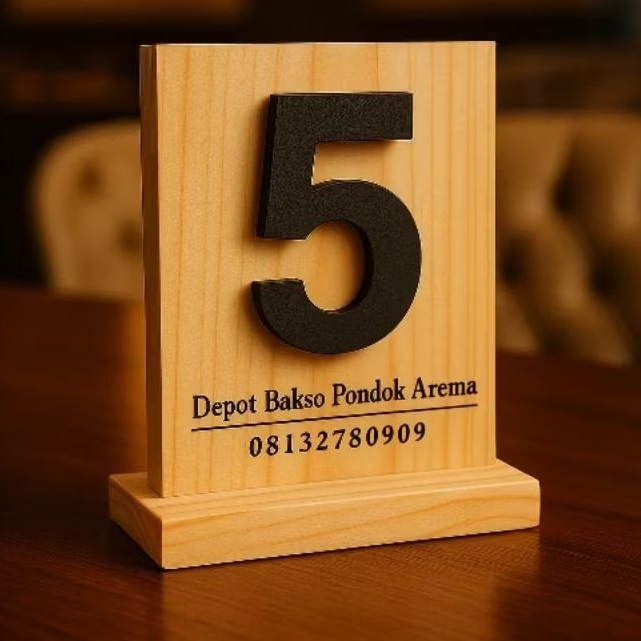 Nomor meja | nomor meja kayu | custom nomor meja |  nomor meja bolak balik | ukiran kayu nomor meja 