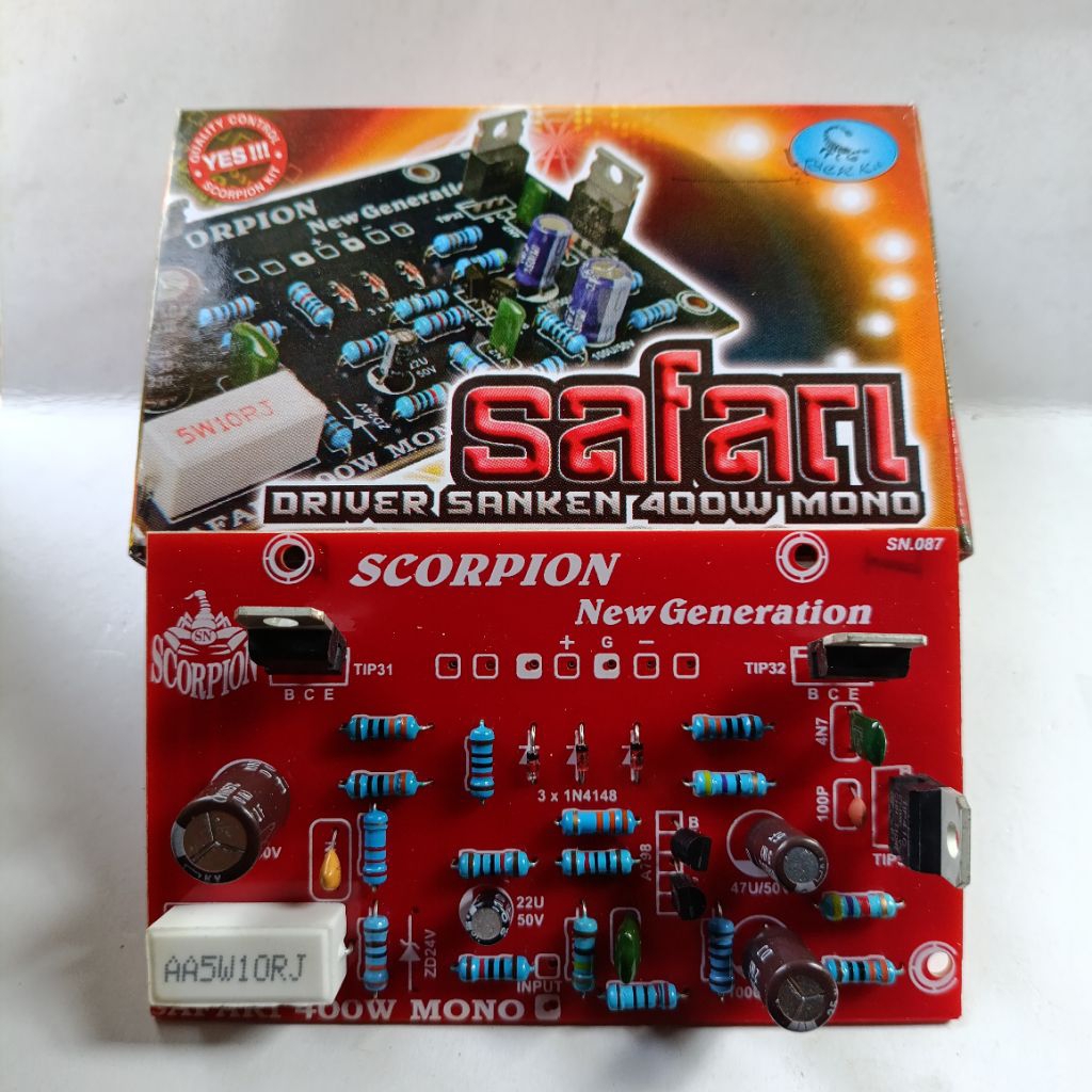 KIT DRIVER SANKEN SAFARI 400W MONO SCORPION PCB MERAH