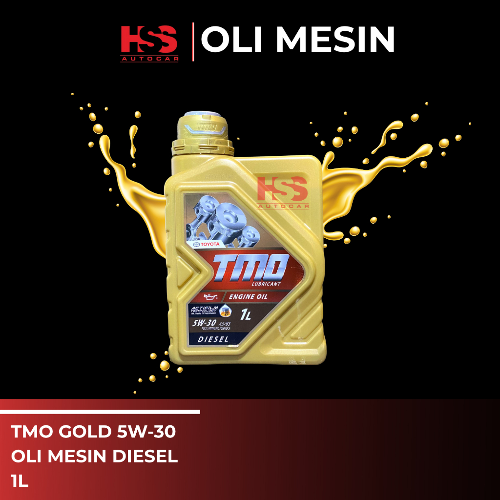 Oli Mesin TMO GOLD SAE 5W-30 1 Liter Diesel Solar TOYOTA 1Liter Botol Gold 5W30 ACEA A5/B5 Full Synt
