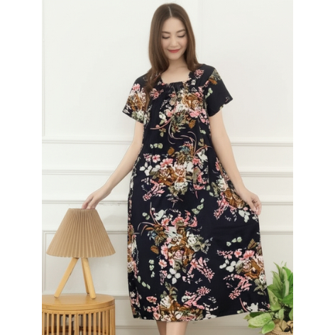 Daster fuji Asli Daster Ohaya Motif Bunga-Bunga