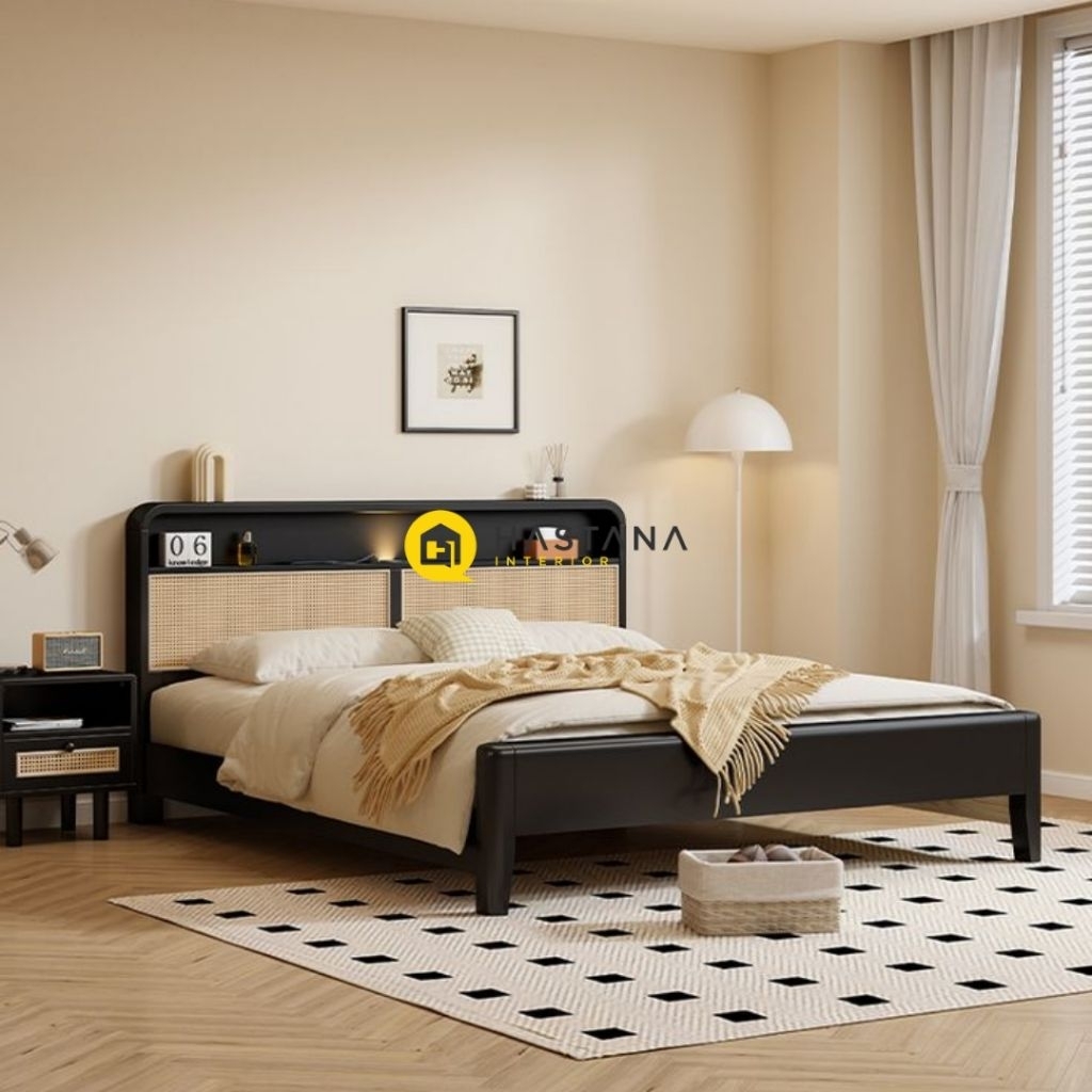 dipan minimalis kayu jati 160 x 200 dipan rotan