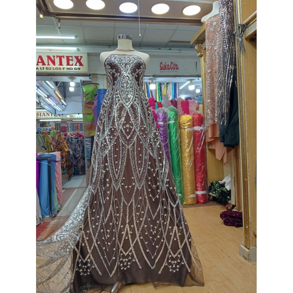 KAIN TILLE WEDDING/TILLE GAUN PENGANTIN,TILLE FULL PAYET