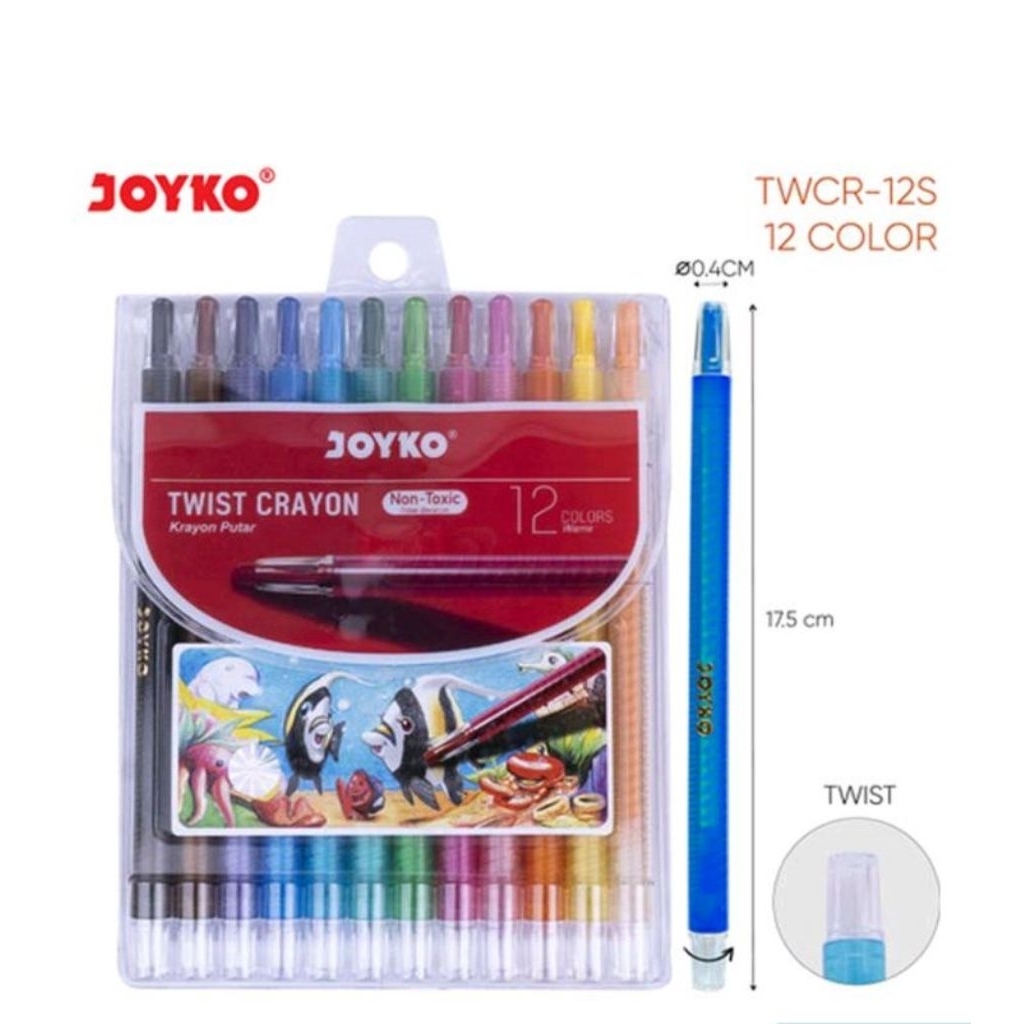 

Krayon Joyko Putar/ Twist Crayon 12 warna