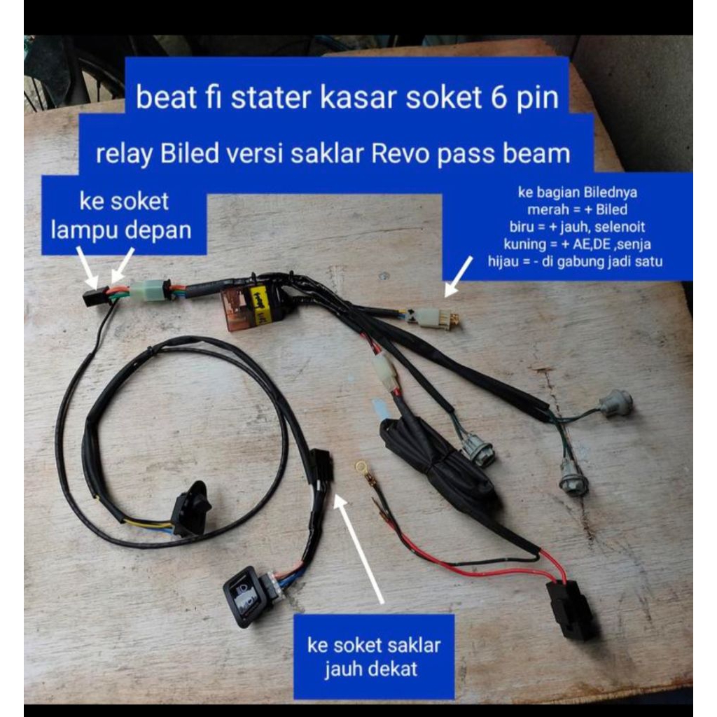 relay biled beat fi stater kasar 2013-2014 PNP saklar Revo pass beam
