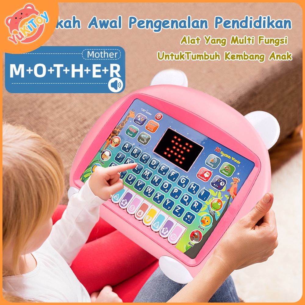 Tablet Belajar Mainan Anak Mainan Edukasi Anak Piano Mainan Laptop Anak Alfabet Tablet Belajar Anak 