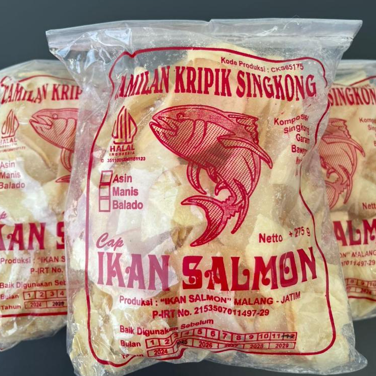 

Kripik Singkong Manis Cap Ikan Salmon