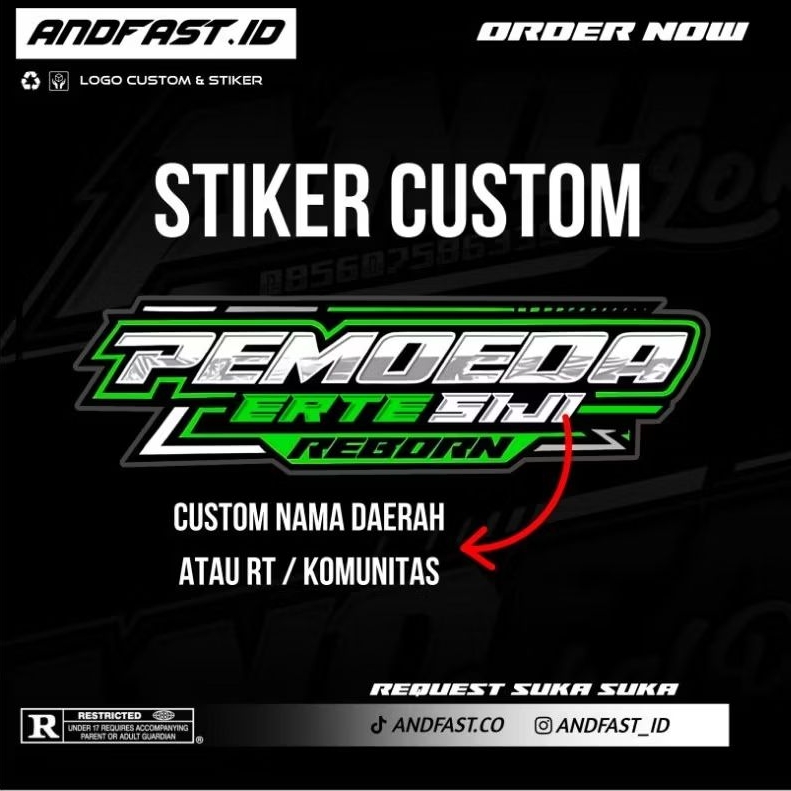 

STIKER CUSTOM REQUEST NAMA - BAHAN VINYL