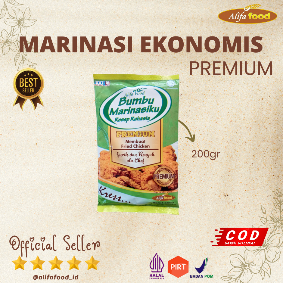 

ALIFA FOOD-Bumbu Marinasi Ekonomis, Bumbu Marinasi Premium Ekonomis, 200gr