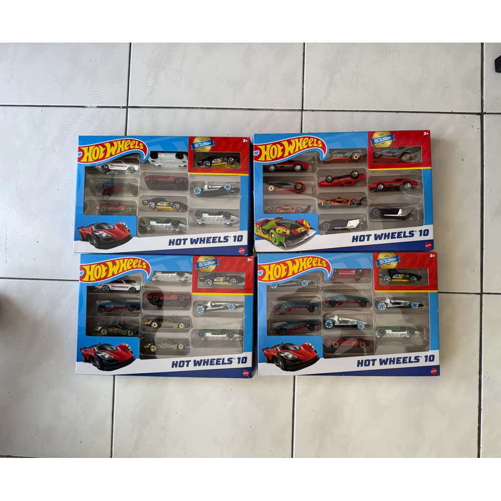 1 gift pack isi 10 pcs mobil hot wheels tidak segel