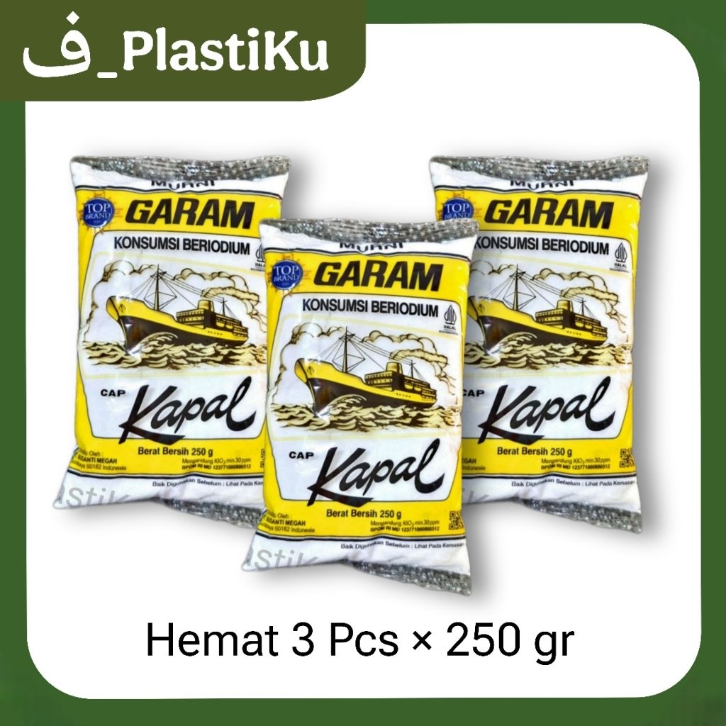 

Bundling 3 Pcs Garam Halus Cap Kapal 250g – Bumbu Dapur Wajib, Rasa Lebih Lezat!