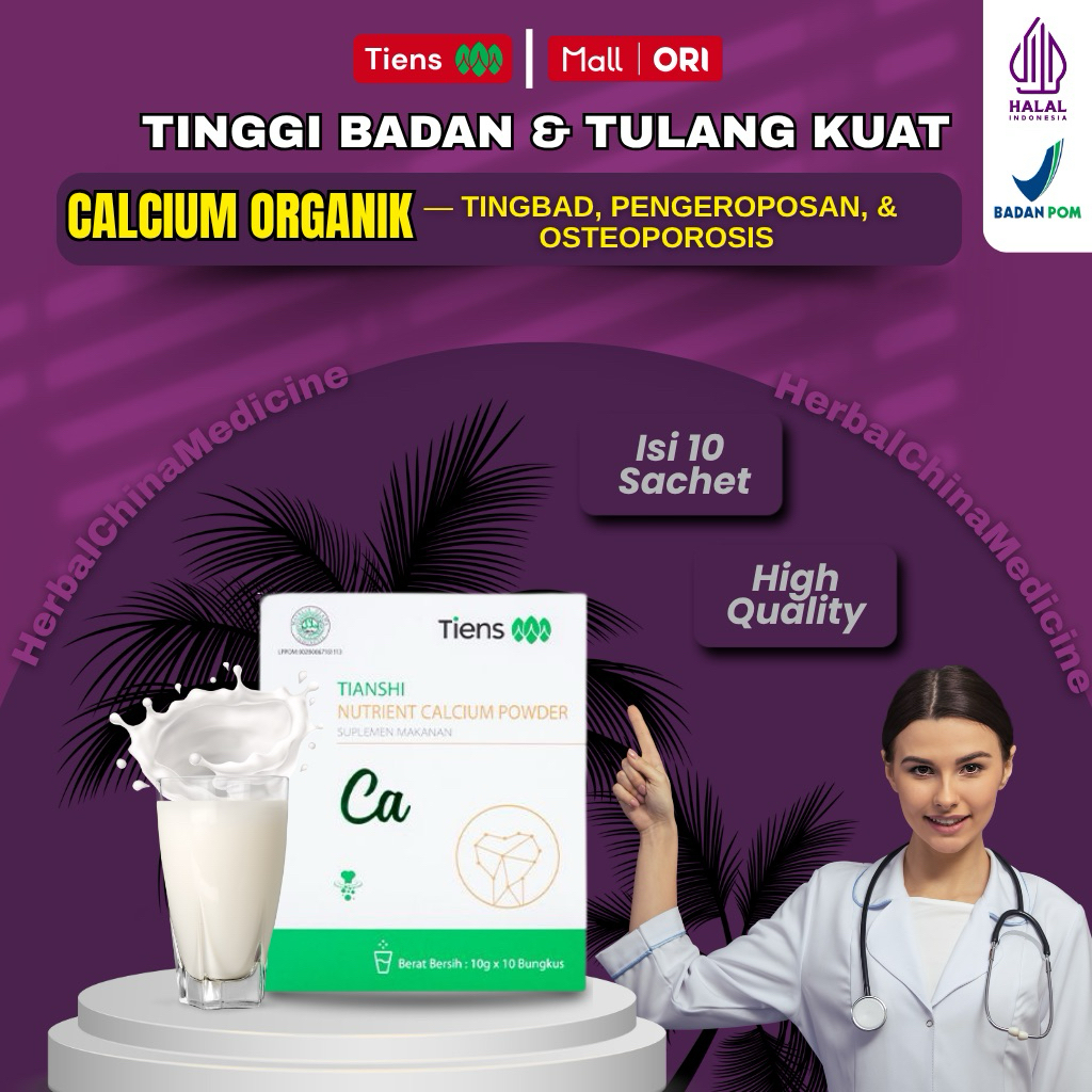 Tiens Nutrient Calcium Powder -Calcium Murni Untuk Peninggi Badan | Patah Tulang | Kesehatan Tulang