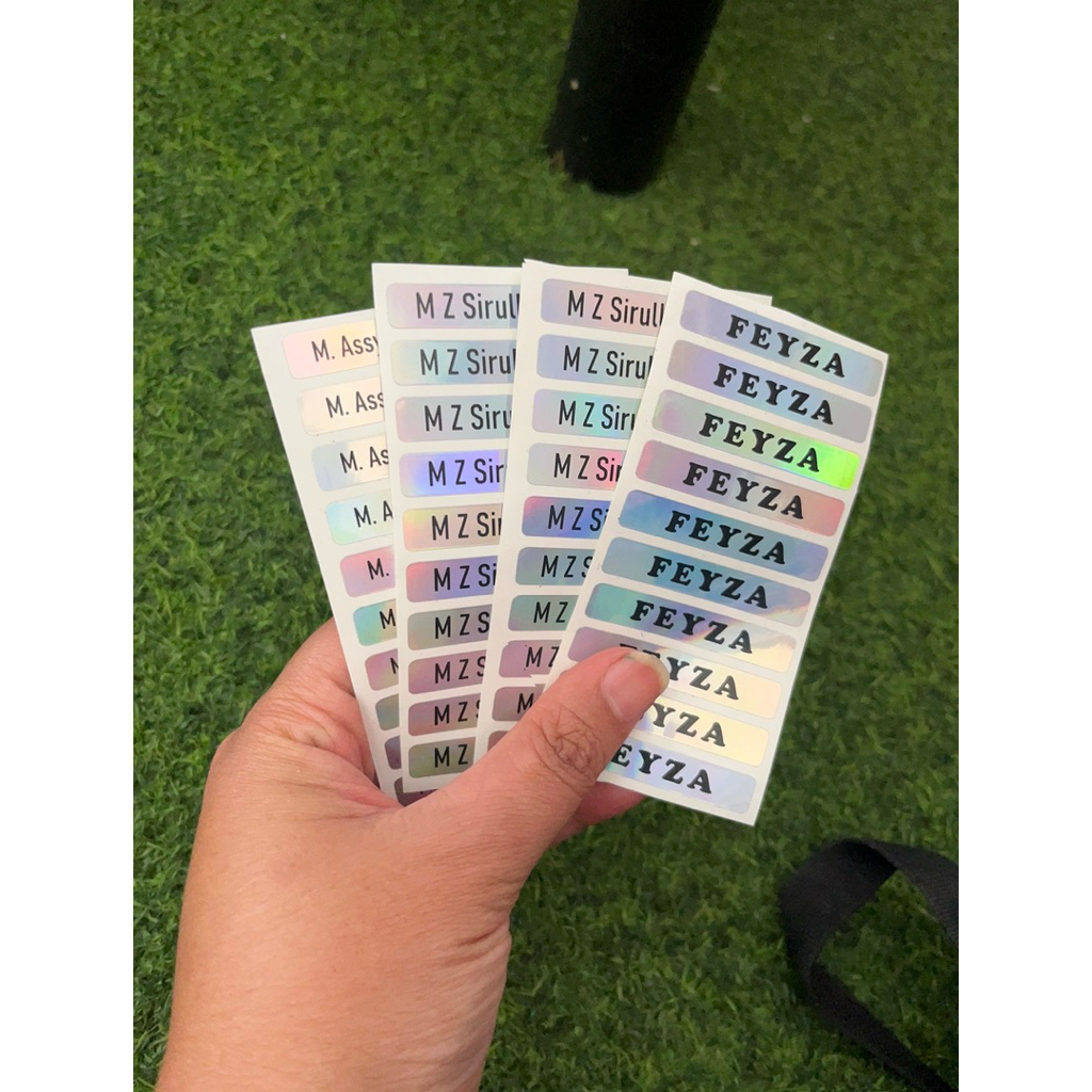 

STIKER LABEL NAMA | STIKER PENANDA PENSIL BUKU | STIKER HOLOGRAM