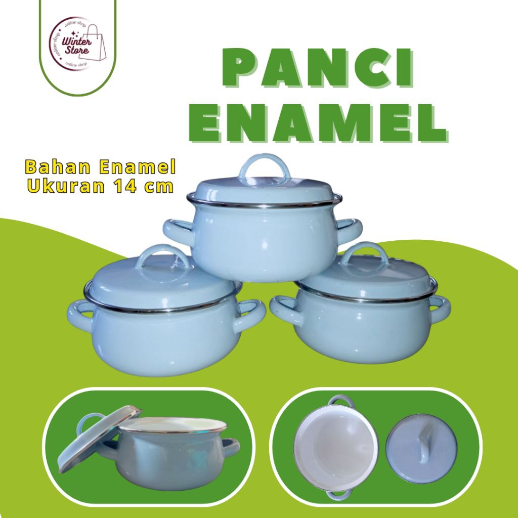 Mini pot enamel/panci enamel/mini pot obat/panci obat/panci mpasi