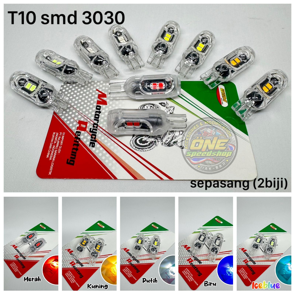Lampu sein senja lampu kota motor/mobil T10 5 led SMD 3030 ac/dc