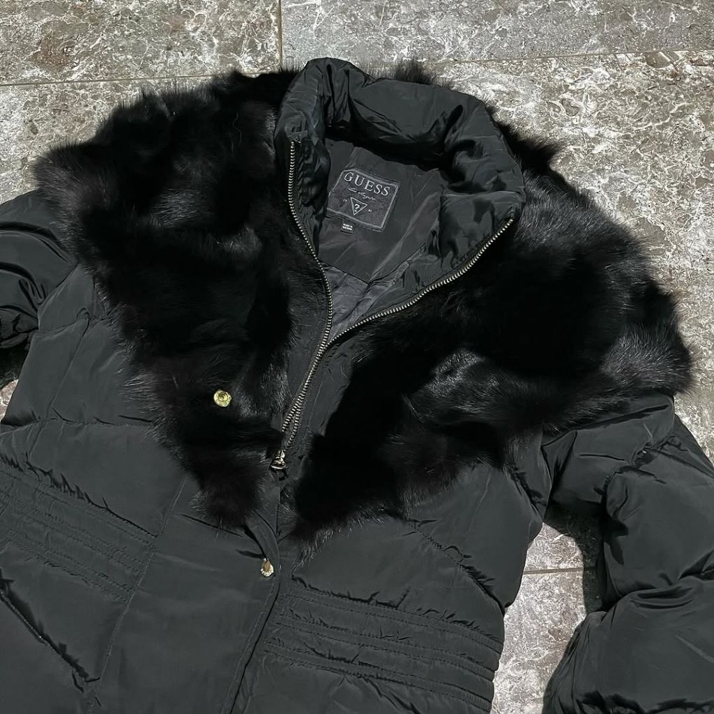 JAKET BULU ANGSA FOX FUR DOWN COAT GUESS