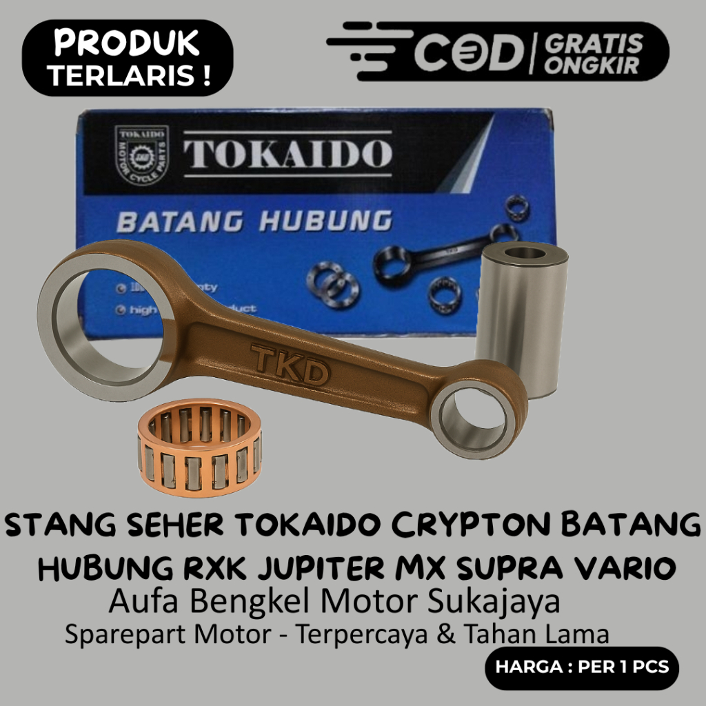 Stang Seher TKD Tokaido Connecting Rod Set Motor Bebek Matic Mio Vixion Jupiter MX RXK RXS Supra Var