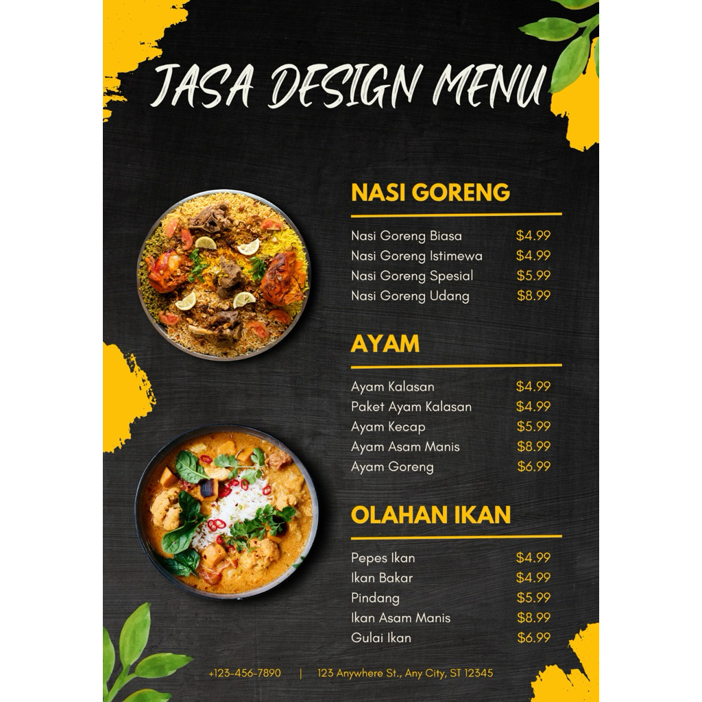 Jasa Design Menu|Menu Snack|Daftar Menu|Design Menu Minuman