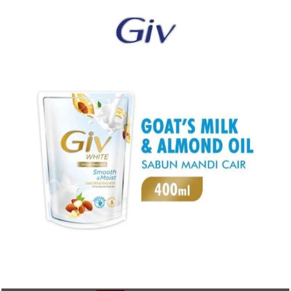 Giv Sabun Mandi Cair 400ml// Giv Goat's Milk & Almond Oil Sabun mandi cair 400ml