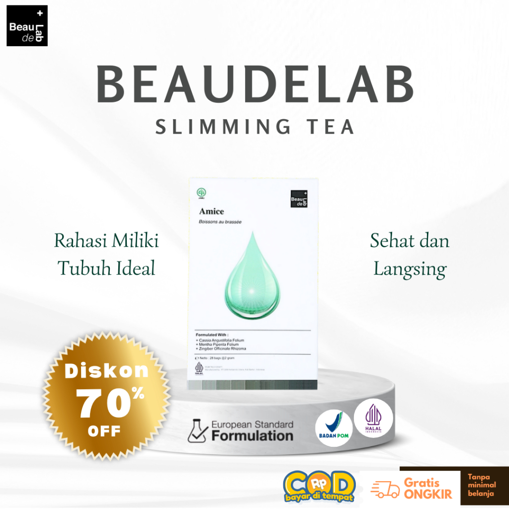 BEAUDELAB Tea | Teh Herbal Detox Pelangsing Penurun Berat Badan BPOM dan HALAL