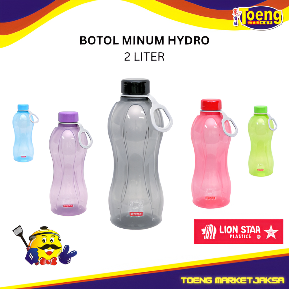 Botol Minum Plastik - Botol Minum Hydro 2 Lt Lion Star - BOTOL MINUM 2000ml HYDRO LION STAR