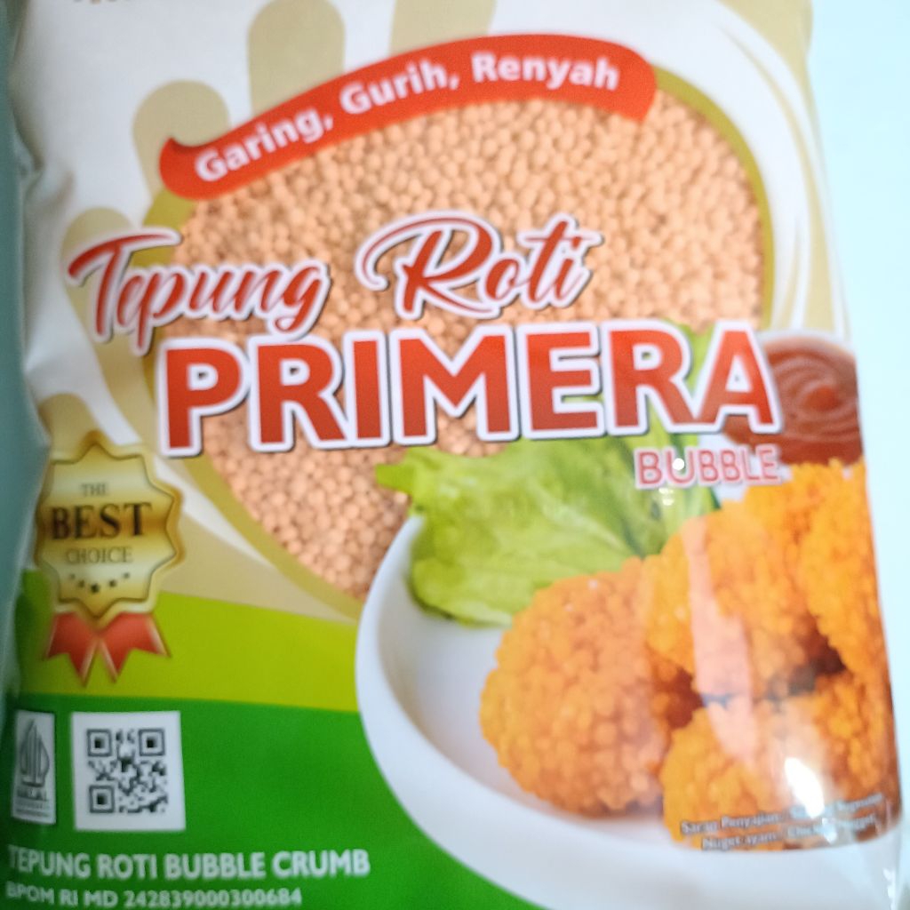 

Bubble Crumb Primera 500Gr / Tepung Roti Bulat / Bubble Breadcrumb / Tepung Krispi