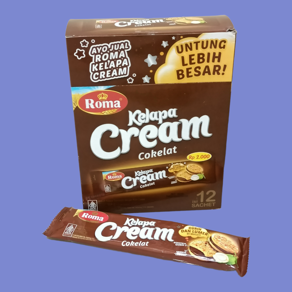 

Roma Kelapa Cream Coklat Biscuit 40gr [12 pcs/Box]