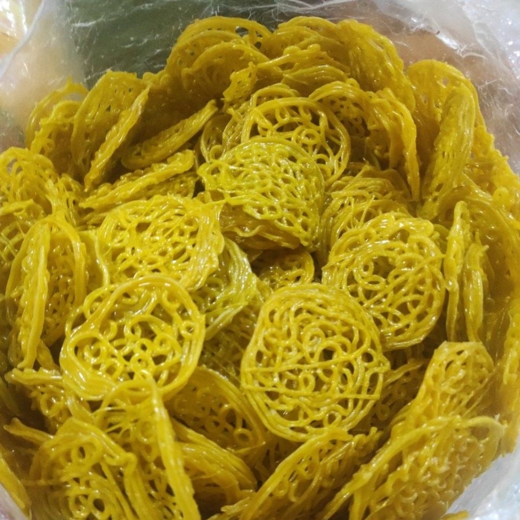 

Kerupuk Mie Kuning ukuran KECIL REPACK Timbangan