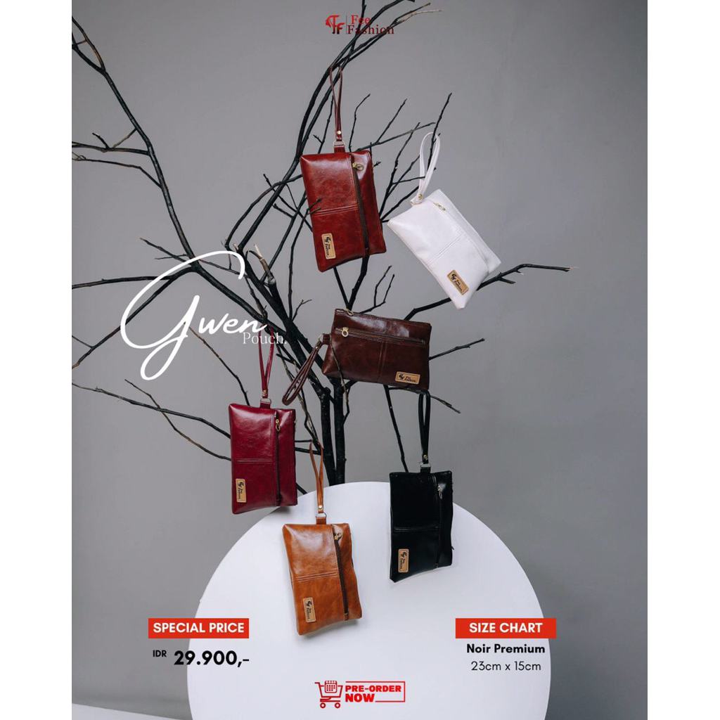 (READY)COD GWEN POUCH//Fee Fashion//Dompet Simple Kekinian