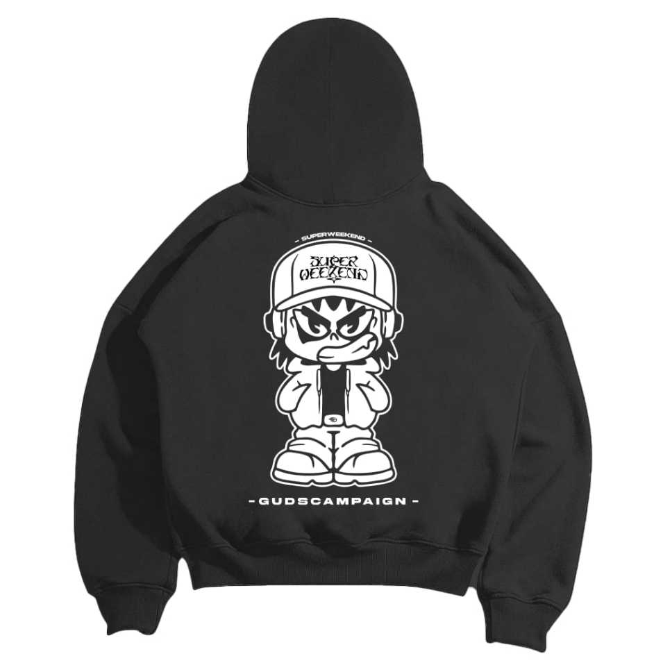 SUPERWEEKEND| HOODIE BOXY OVERSIZE | TRUCKER FLEECE