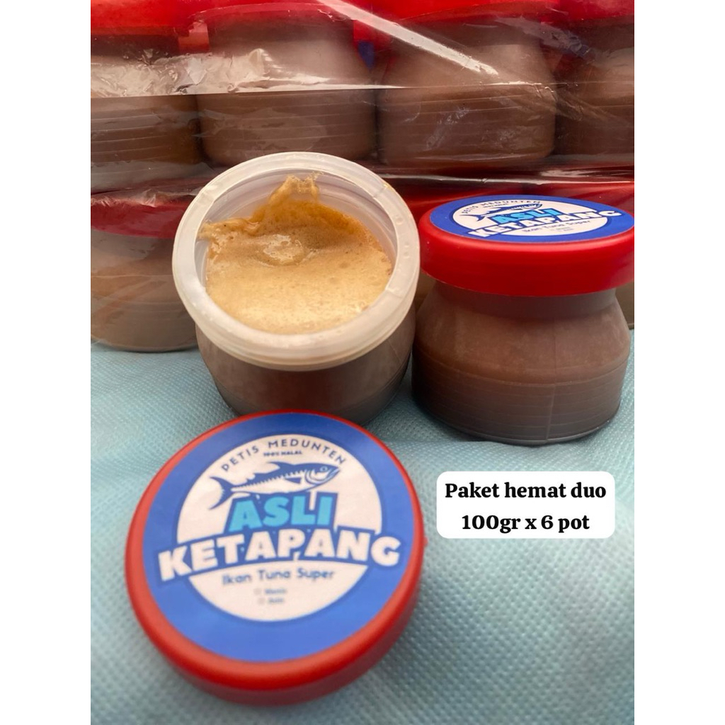 

( Medunten ) Paket Hemat Duo 100gr x 6 pot PETIS IKAN TUNA SUPER