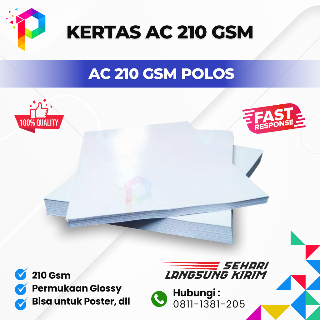 

Kertas Art Carton 210 Gsm A4 ( 21 cm x 29,7 cm )