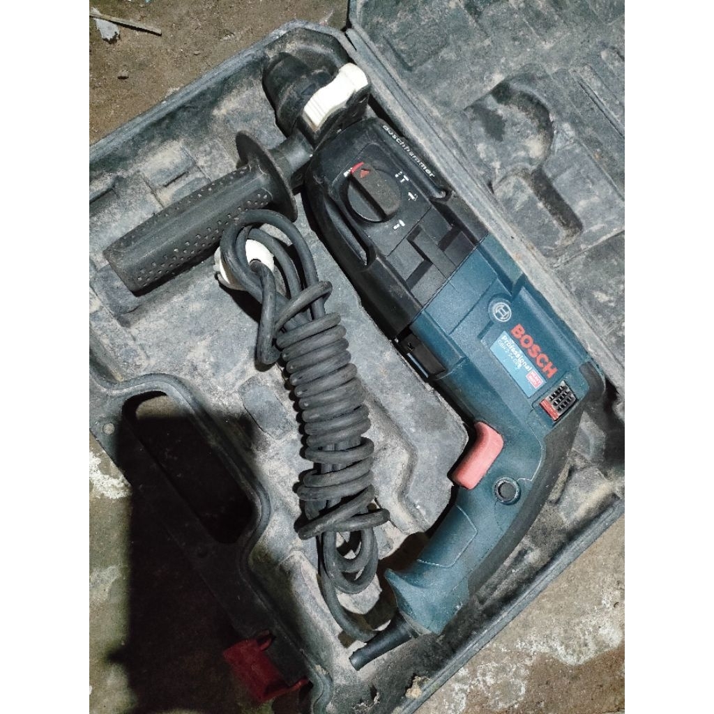 bor beton Bosch sds 3 mode type GBH 2-24 DRE kondisi second normal semua kelengkapan mesin sama box 
