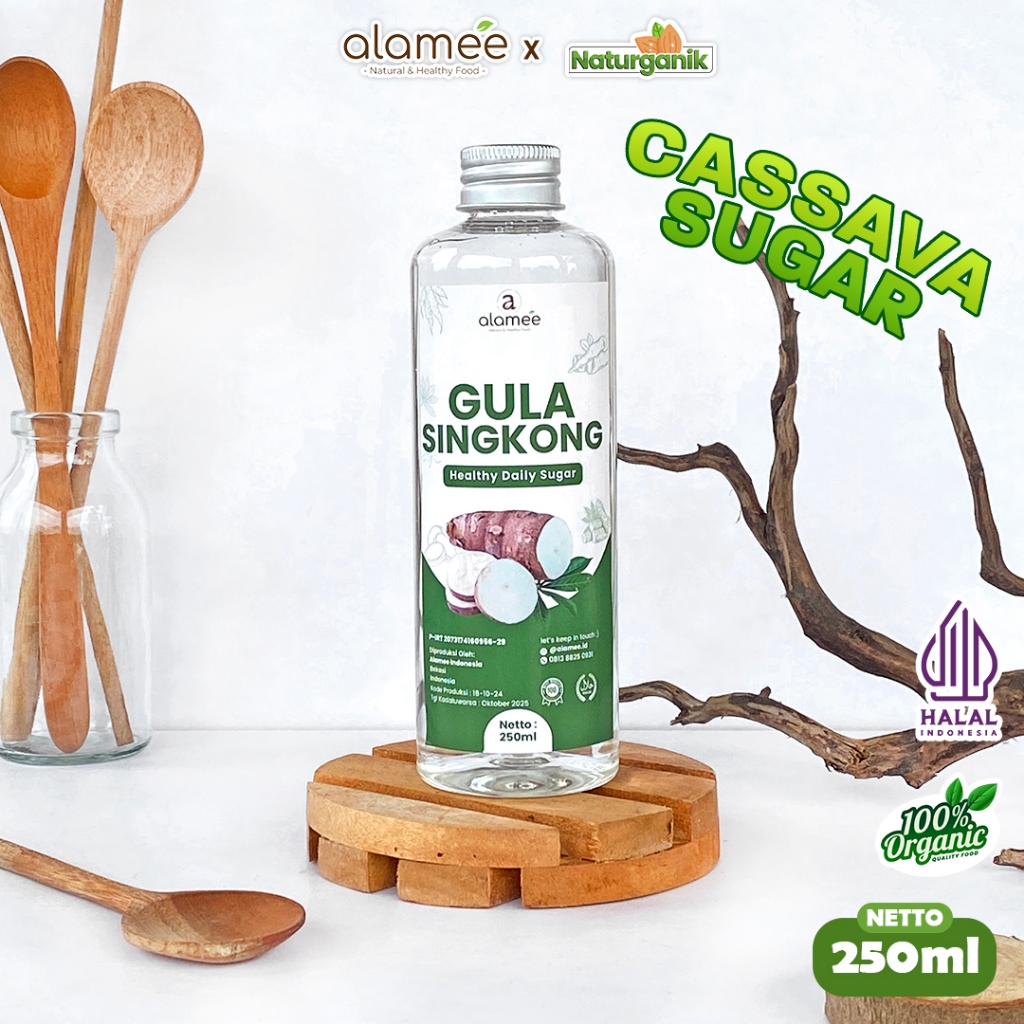 

ALAMEE Gula Singkong Cair Organik Rendah Kalori Sweetener Fructose Gluten Free 250ml Naturganik