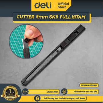 

Deli Cutter 9 Mm SK5 Full Hitam dengan Desain Simple EDL007B