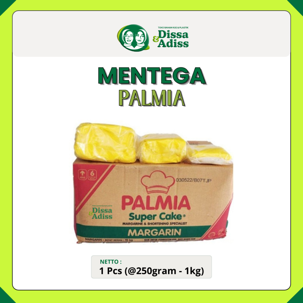 

PALMIA MARGARIN SERBAGUNA 250gr - 1kg MENTEGA MASAK BAHAN KUE WANGI | Tobaqdissa