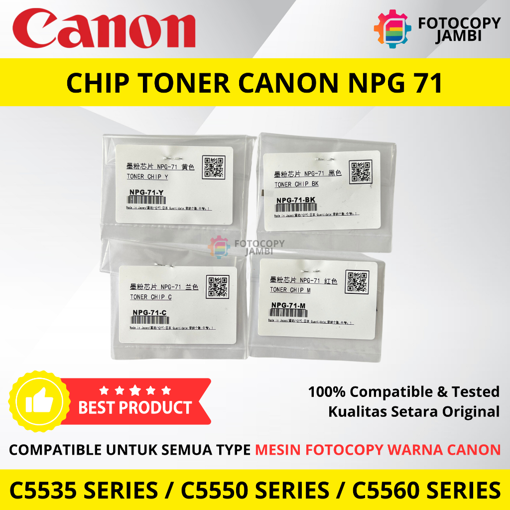 Chip toner canon NPG71 C5535 C5550 C5560 l Chip reset mesin fotocopy warna canon l sparepart canon w