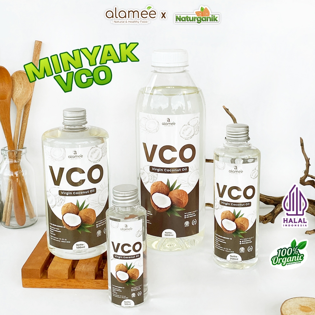 

ALAMEE Minyak Kelapa Murni Extra Virgin Coconut Oil VCO Dapat Diminum Organik Masak Minum Naturganik