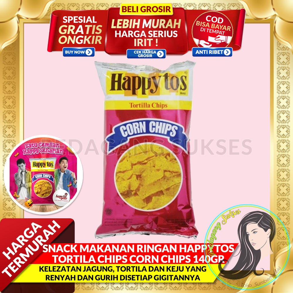 

Snack Makanan Ringan Happytos Tortila Chips Corn Chips 140 Gram Keripik Jagung Happy Tos