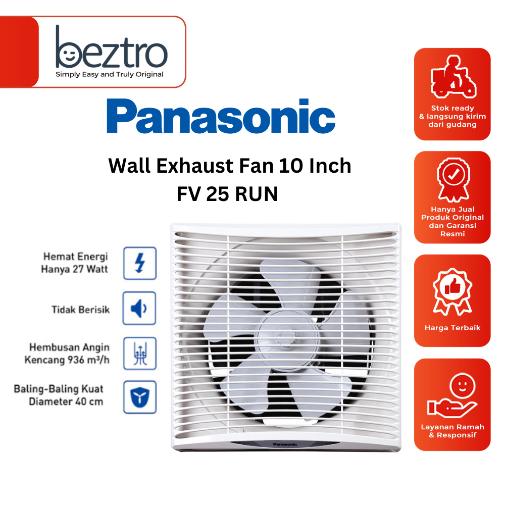 Panasonic Wall Exhaust Fan 10 inch  FV-25-RUN5 Kipas Angin Hisap Dinding FV25RUN