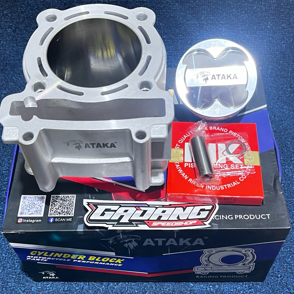 Blok Block Ceramic Set Highten +8 mm Ataka Racing Mx Old Mx King Vixion R15 V2 72 mm