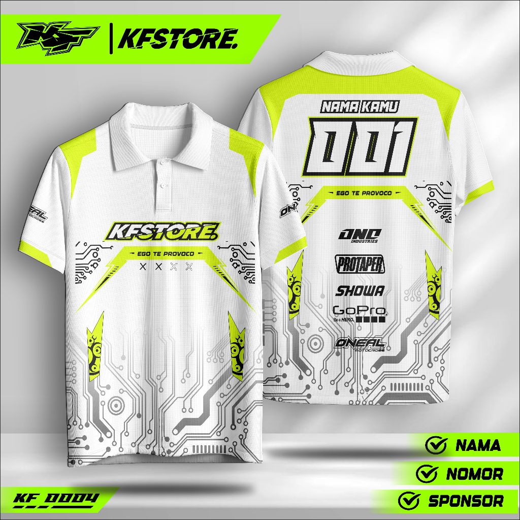 Kaos Jersey Custom Nama – Baju Racing Drag Bike Trail Supermoto | Desain Bebas