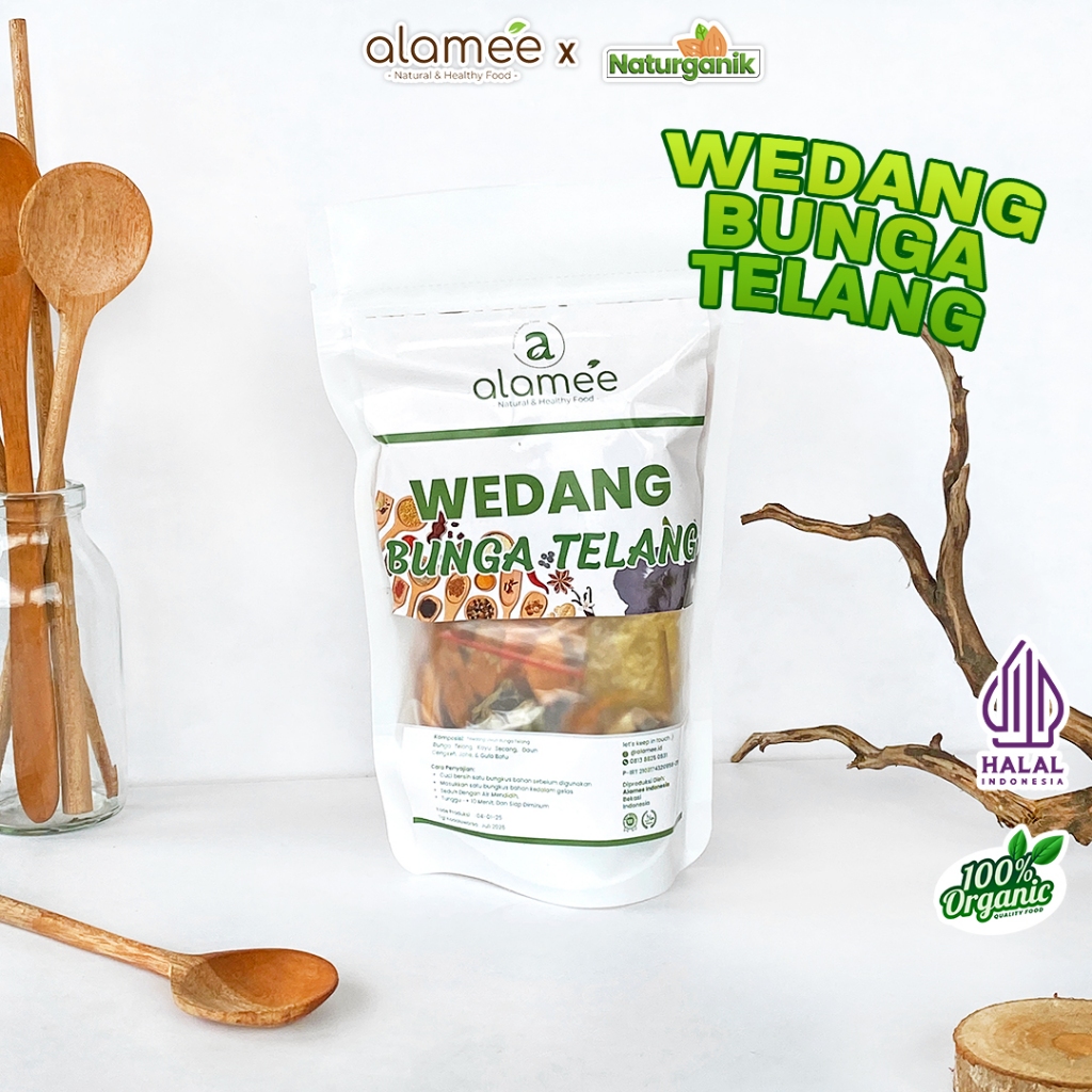 

ALAMEE Wedang Uwuh Bunga Telang Rempah Minuman Herbal Asli Alami Tradisional Organik Naturganik