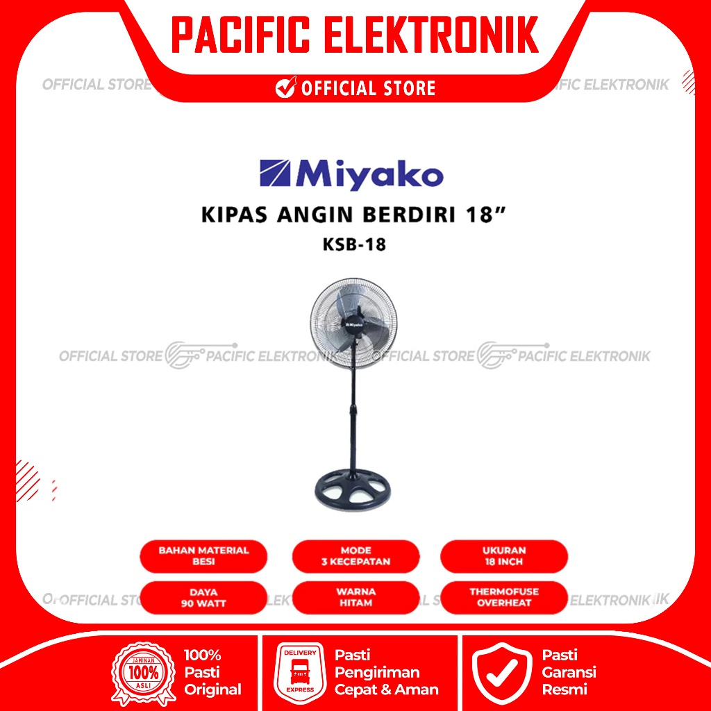 Kipas Angin Miyako Berdiri 18Inch KSB-18 / KSB-18 / KSB 18