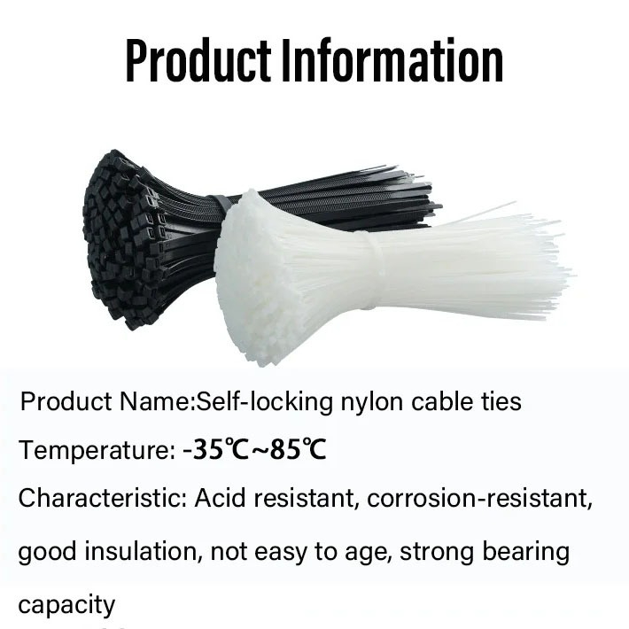 

Isi 1000 / 500 / 250 Pcs Kabel Ties Nilon Cable Tie Ikat Barang Zip Tis Ukuran 10cm 15cm 20cm 30cm