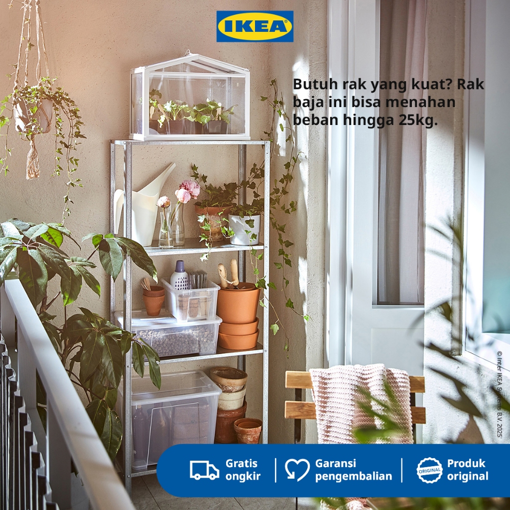 IKEA HYLLIS Rak Besi Serbaguna 3 Susun Minimalis Kuat 60x27x140cm